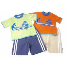 Toddler ' Hawaii Paradise ' Canvas shorts & tee shirt set - 6/12,12/18 & 18/23 Months  -- £4.99 per item - 6 pack